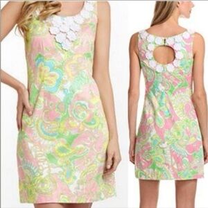 Lilly Pulitzer Pink and Green Floral Mini Dress